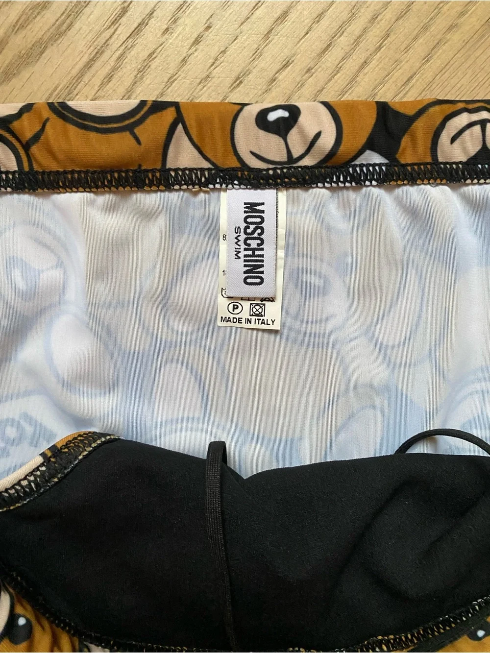 Moschino Teddy Bear Print Swim Briefs - Brown & Black